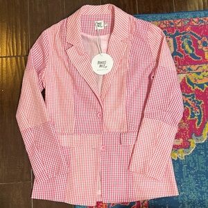 Princess Polly size 4 pink gingham blazer